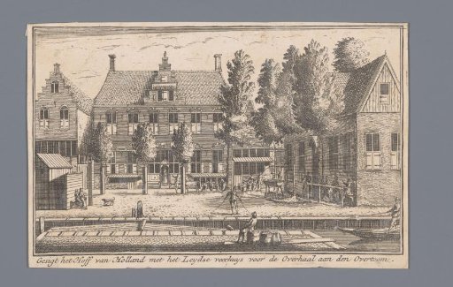 View of the inn Hof van Holland and the Leids Veerhuis at the Overtoom in Amsterdam