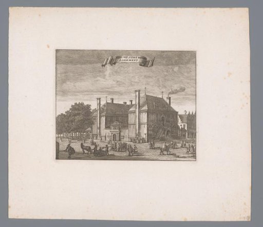View of the Nieuwezijds Heerenlogement in Amsterdam
