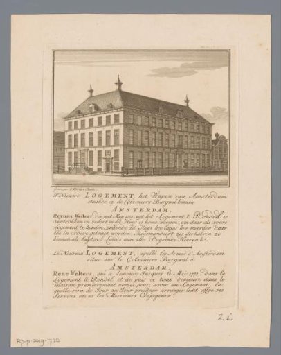 Prospectus for the inn Het Wapen van Amsterdam