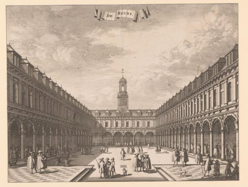 View of the Courtyard of the Beurs of Hendrik de Keyser in Amsterdam