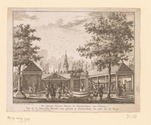 View of the Corn Exchange in Amsterdam