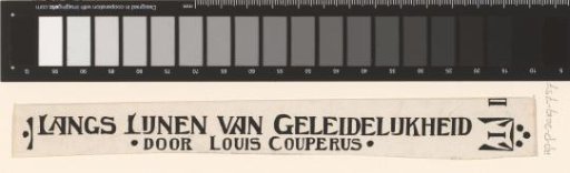 Letter design for: Louis Couperus, Langs lijnen van geleidelijkheid