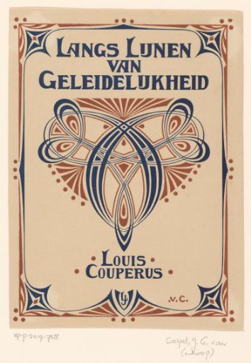 Cover design for: Louis Couperus, Langs lijnen van geleidelijkheid, 1900