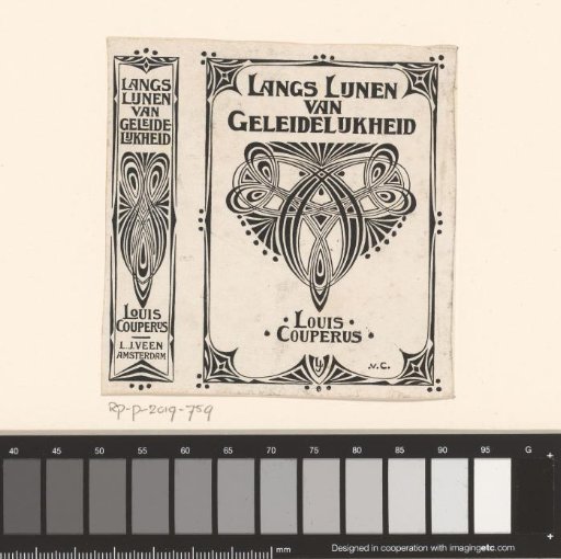 Cover design for: Louis Couperus, Langs lijnen van geleidelijkheid, 1900