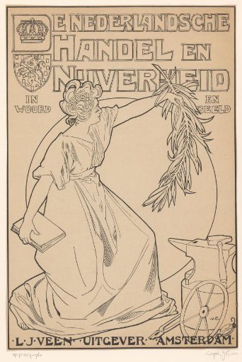 Cover design for: De Nederlandsche handel en nijverheid in woord en beeld, 1901