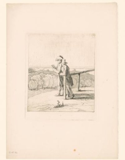 Draftsman in a landscape