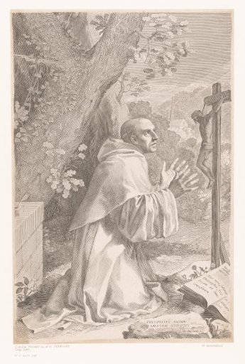 Saint Bernard Kneeling Before a Cross