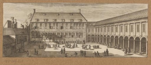 View of the boys' house of the Burgerweeshuis in Amsterdam