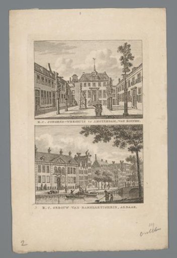 View of the Platanenhof and the Building of Mercy in Amsterdam