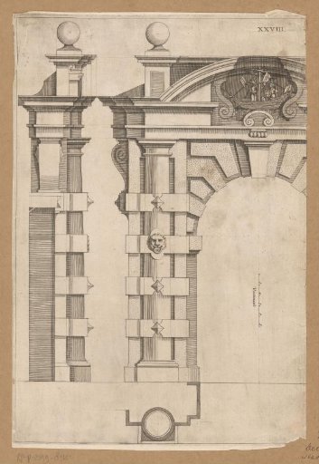 Part of the gate of the Town Hall of Delft