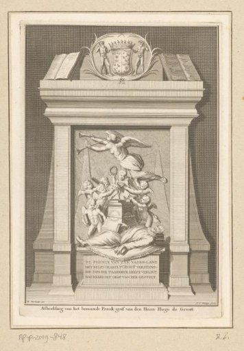 Design for the tomb of Hugo Grotius, died 1645