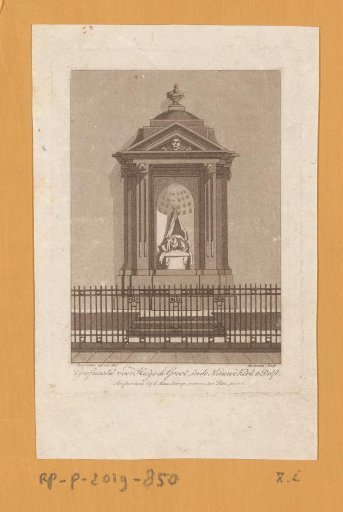 View of the monument for Hugo Grotius in the New Church in Delft