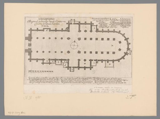Plan of the St. Bavo Church in Haarlem
