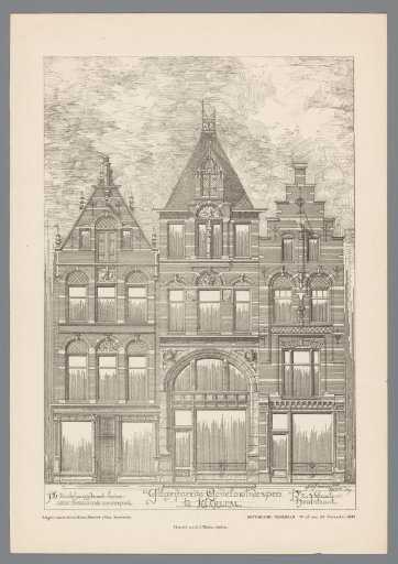Facade designs in the Grote Houtstraat in Haarlem
