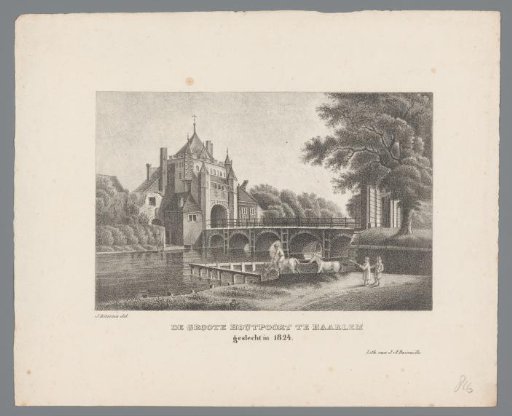 View of the Grote Houtpoort in Haarlem