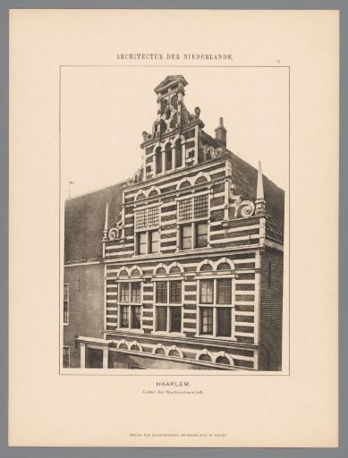 View of the facade of the Stadstekenschool in Haarlem