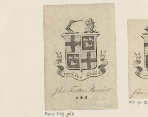 Ex Libris of John Trotter Brockett