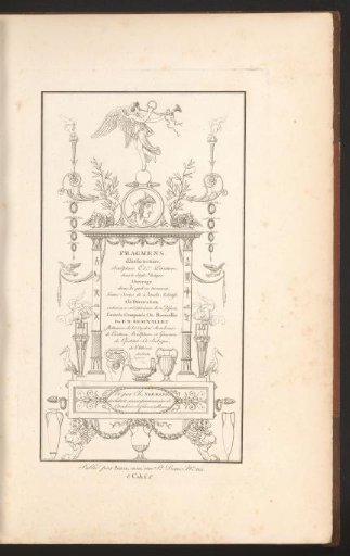 Title print with antique ornaments
