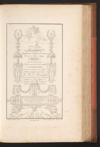 Title page for '2eme Partie Fragmens d'Architecture, Sculpture et Peinture; Dans le Style Antique'