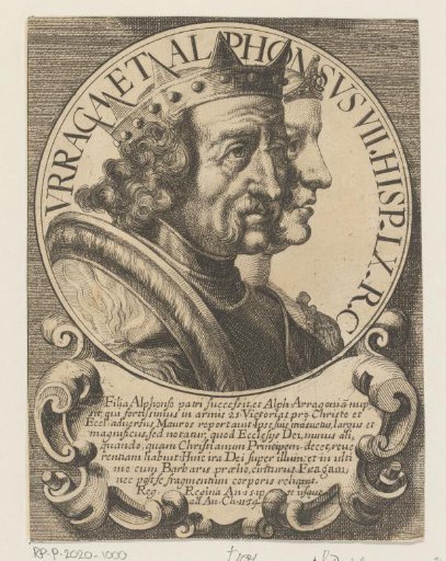 Portrait of Alfonso VII, King of León and Castile, together with his mother Urraca, Queen of Castile and León