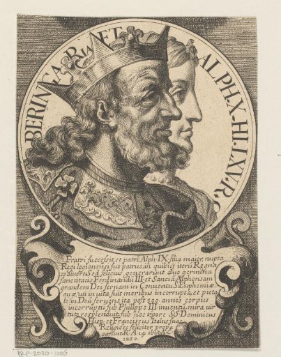 Portrait of Berenguela, Queen of Castile, and Alfonso X, King of Castile