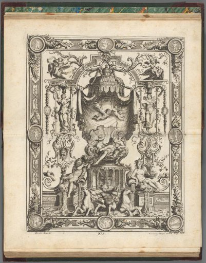 Composition with a goddess on a throne
