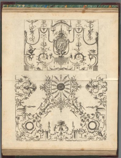 Compositions with Venus, Amor, and ceiling decoration