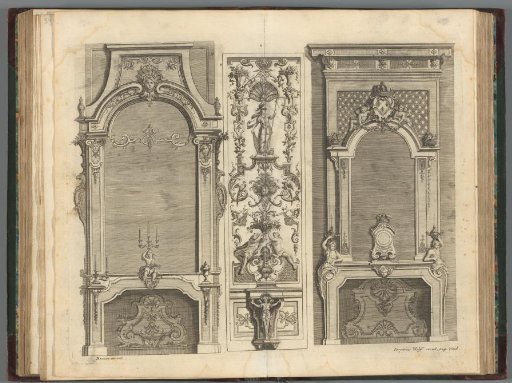 Fireplaces with clock and candlestick