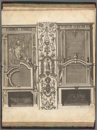 Fireplaces with urn and bust