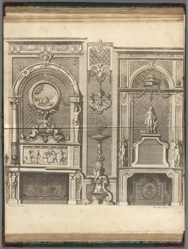 Fireplaces with Venus and Amor