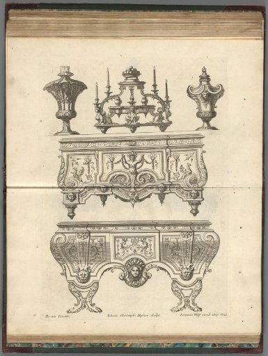 Designs of Two Desks with Inlay Work