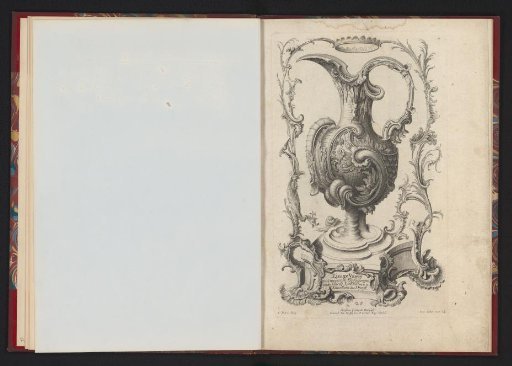 Title print of a series of six designs for vases