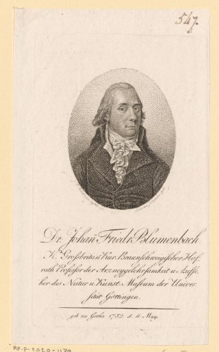 Portrait of Johann Friedrich Blumenbach