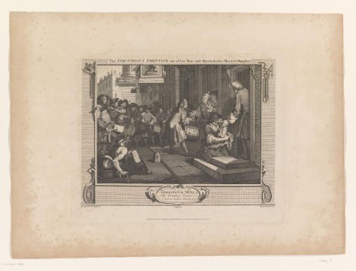 The Diligent Pupil Gives Money to Musicians (plate 6)