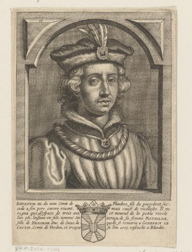 Portrait of Boudewijn III, Count of Flanders