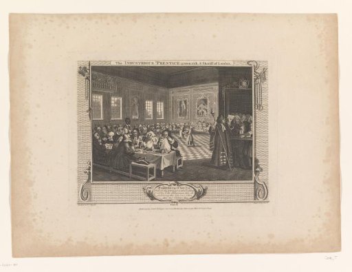 The industrious pupil has become rich and was appointed Sheriff of London (plate 8)