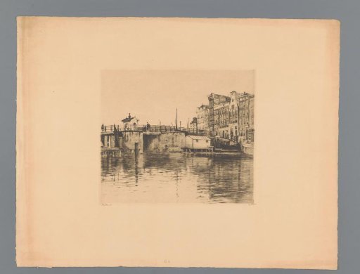 View of the Waalseilandsgracht at the Kraansluis