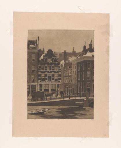 View of the corner of Halvemaansteeg and the Amstel