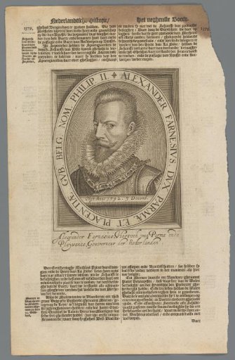 Portrait of Alessandro Farnese, Governor-General of the Netherlands and Duke of Parma and Piacenza
