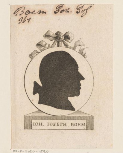 Silhouette Portrait of Johann Joseph Boem