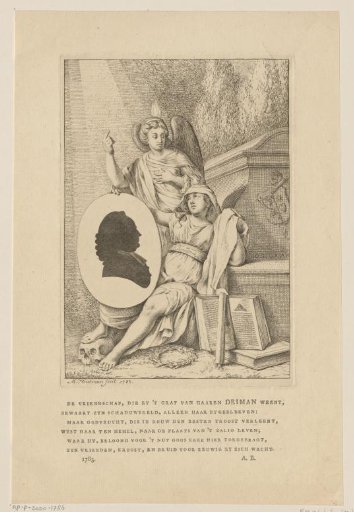 Silhouette portrait of Johan Diederich Deiman