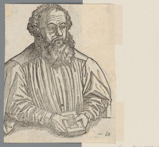 Portrait of an unknown man with beard and book