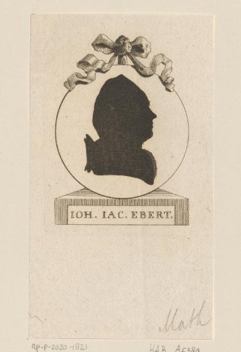 Silhouette portrait of Johann Jakob Ebert