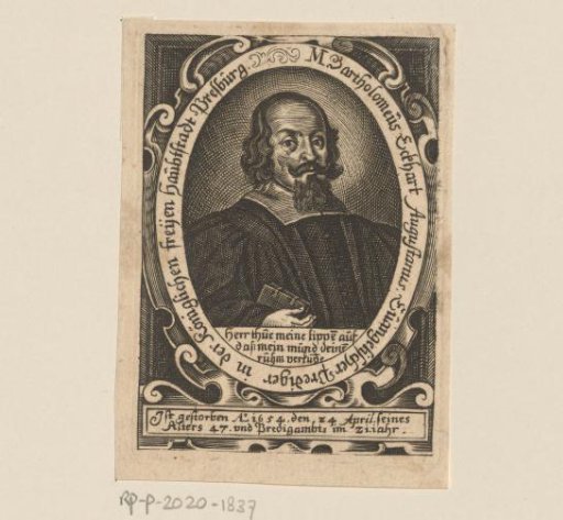 Portrait of Bartholomeus Eckhart