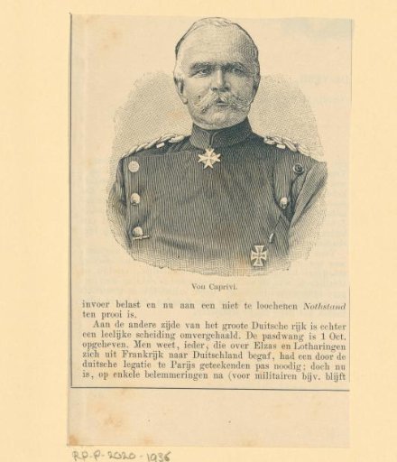 Portrait of Leo von Caprivi