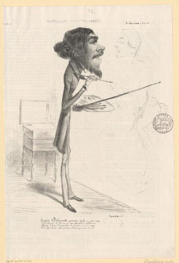 Caricature of Eugène Delacroix