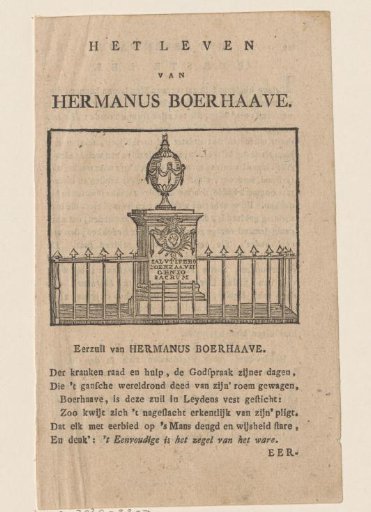 Monument for Hermanus Boerhaave