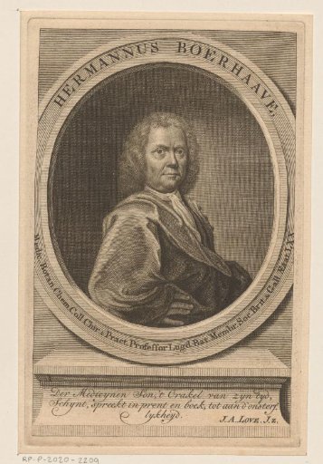 Portrait of Hermanus Boerhaave at the age of 70