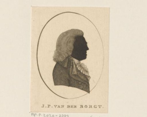 Silhouette portrait of Johannes Petrus van der Borght