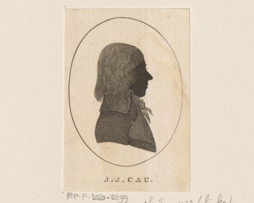 Silhouette portrait of Jan Jacob Cau